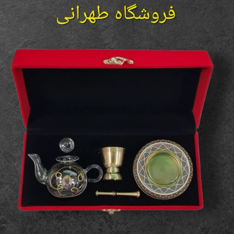 ظرف کادویی مخمل زعفران 3تکه