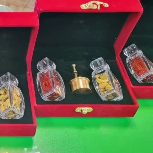 پک ظرف مخمل کادویی زعفران