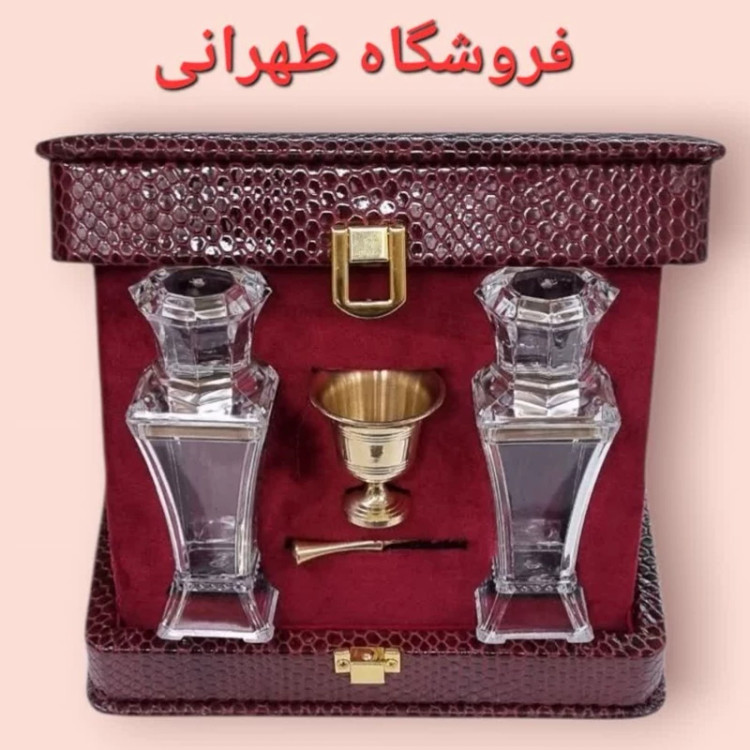 ظرف طرح چرم کادویی زعفران