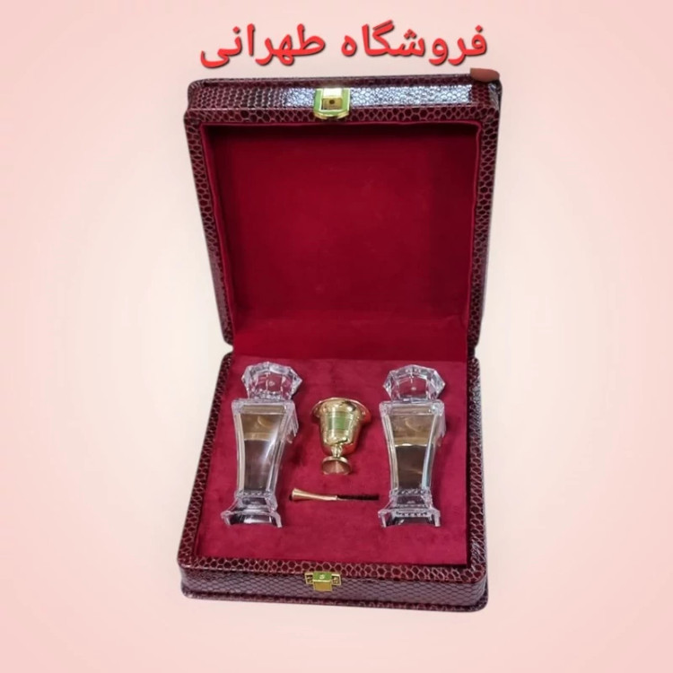 ظرف طرح چرم کادویی زعفران